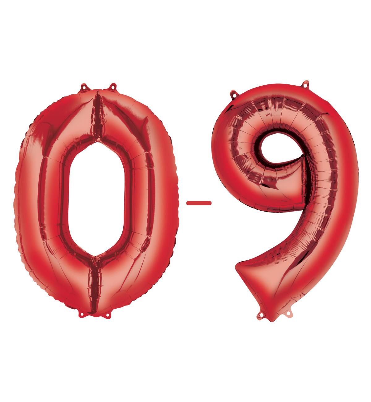 Anagram SuperShape Anagram Red Foil Numbers 0-9