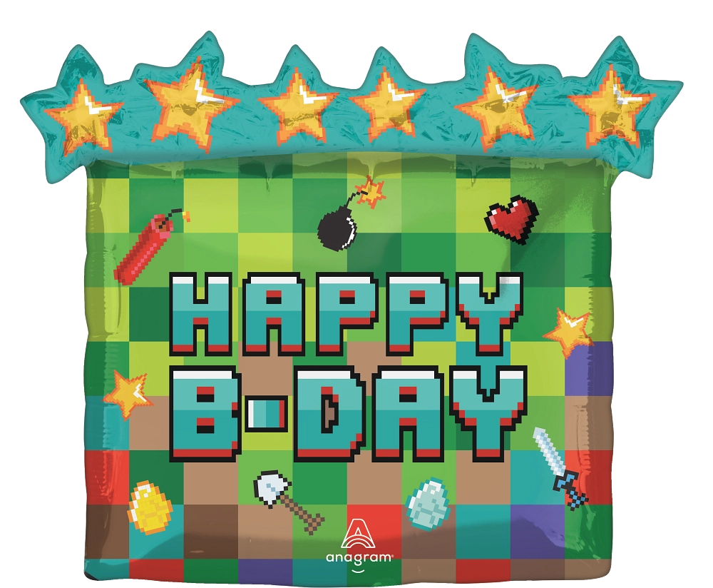 Anagram Pixel Party Supershape Foil