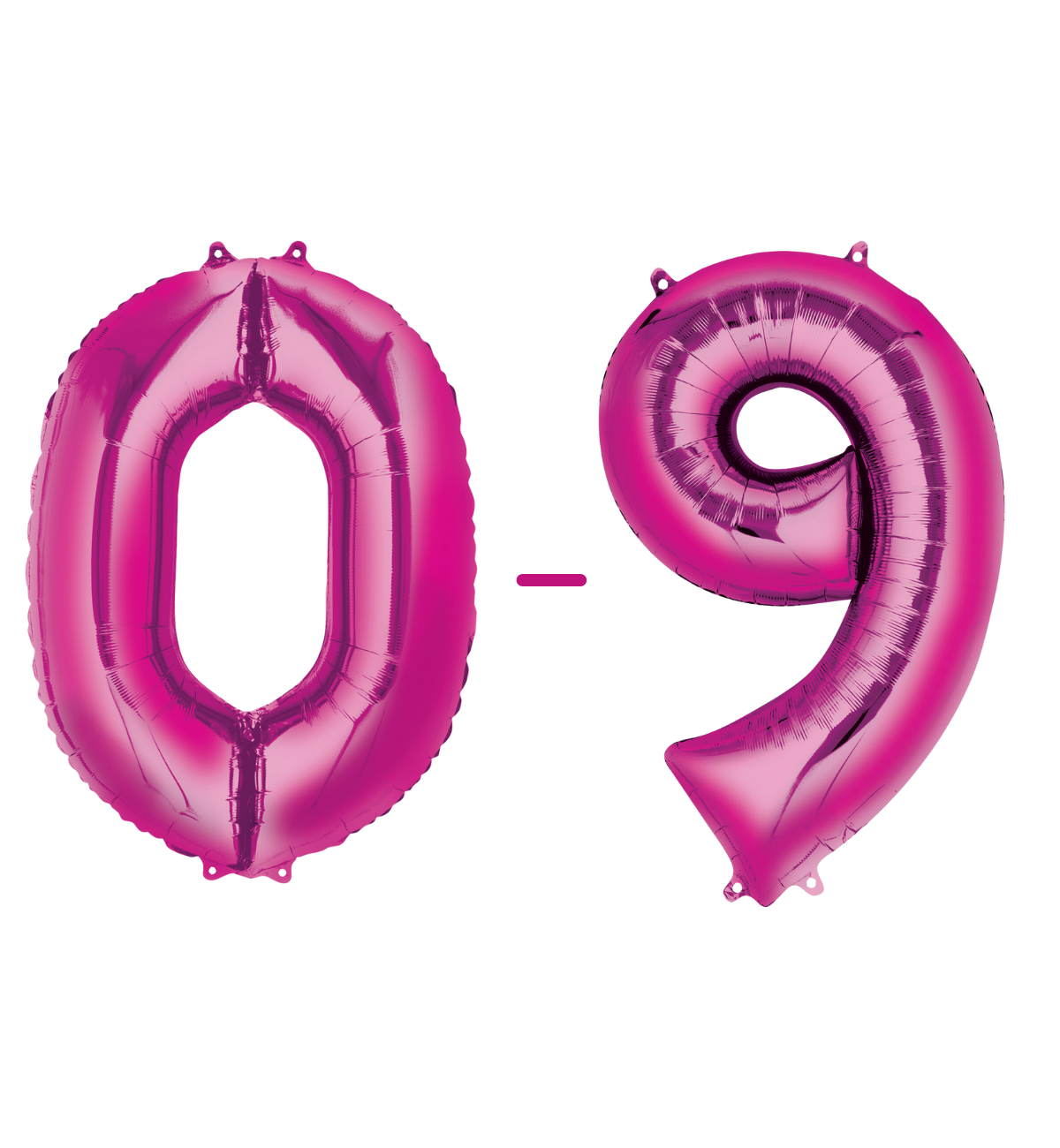 Anagram SuperShape Pink Foil Numbers 0-9