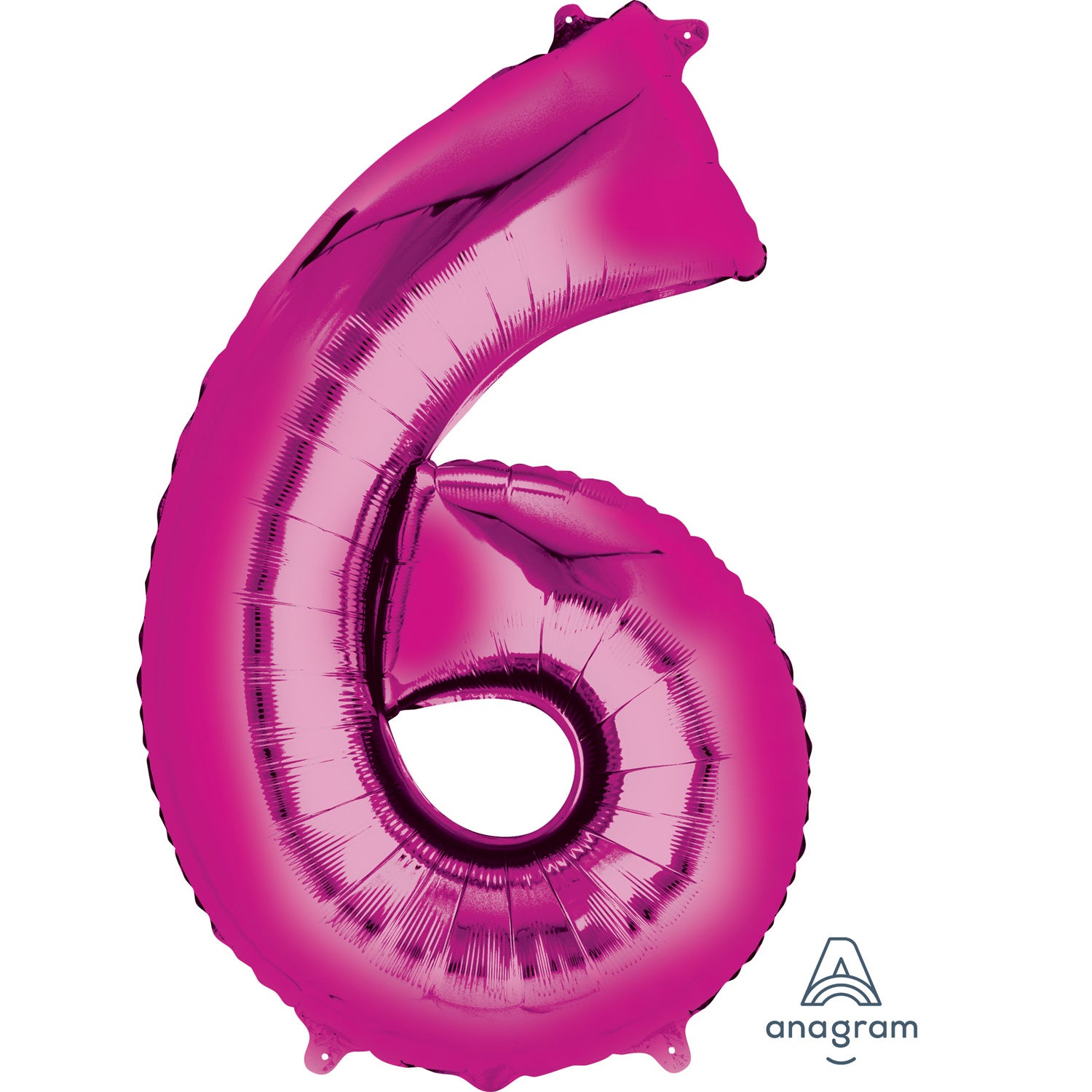 Anagram SuperShape Pink Foil Numbers 6