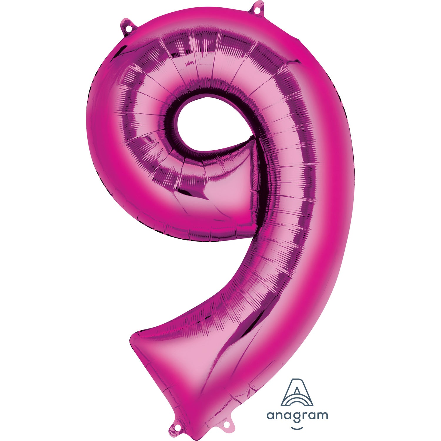 Anagram SuperShape Pink Foil Numbers 9
