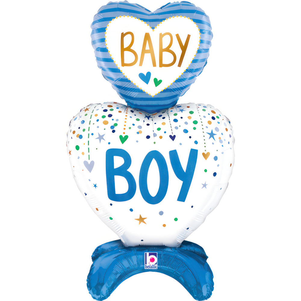 Betallic Baby Boy Hearts Stand-up Foil