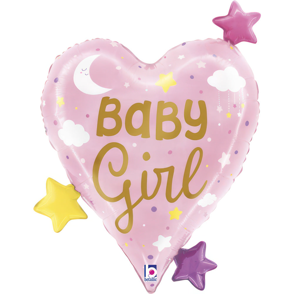 Betallic Baby Girl Hearts Stars Foil