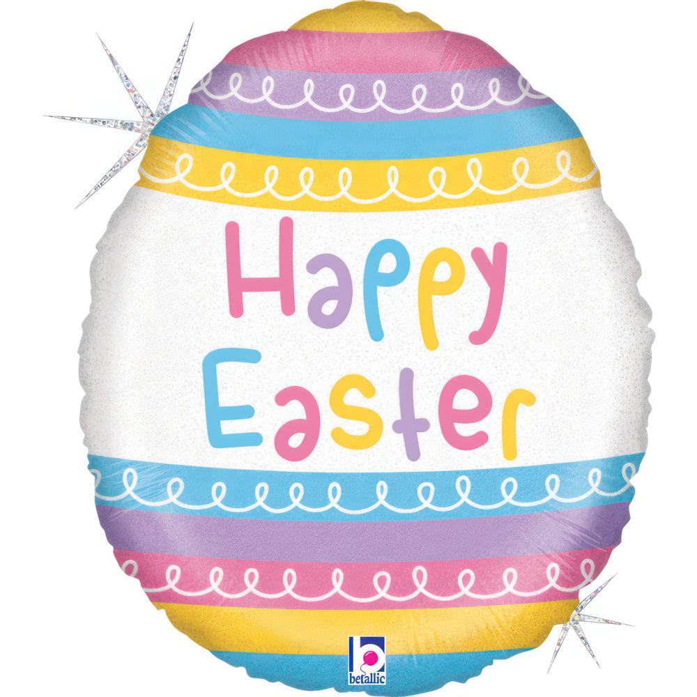 Betallic Pastel Stripes Easter Egg Foil
