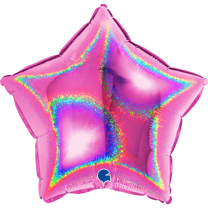 Grabo Glitter Holographic Fuchsia Star Foil