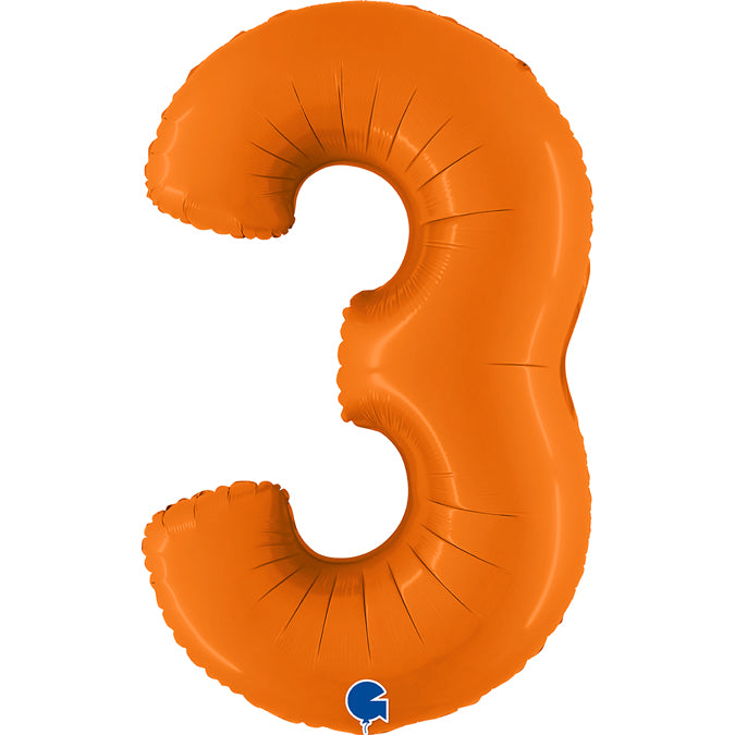 Grabo Matte Orange Foil Numbers 3