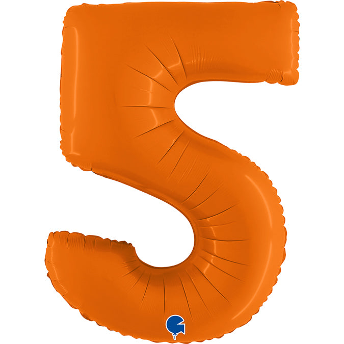 Grabo Matte Orange Foil Numbers 5
