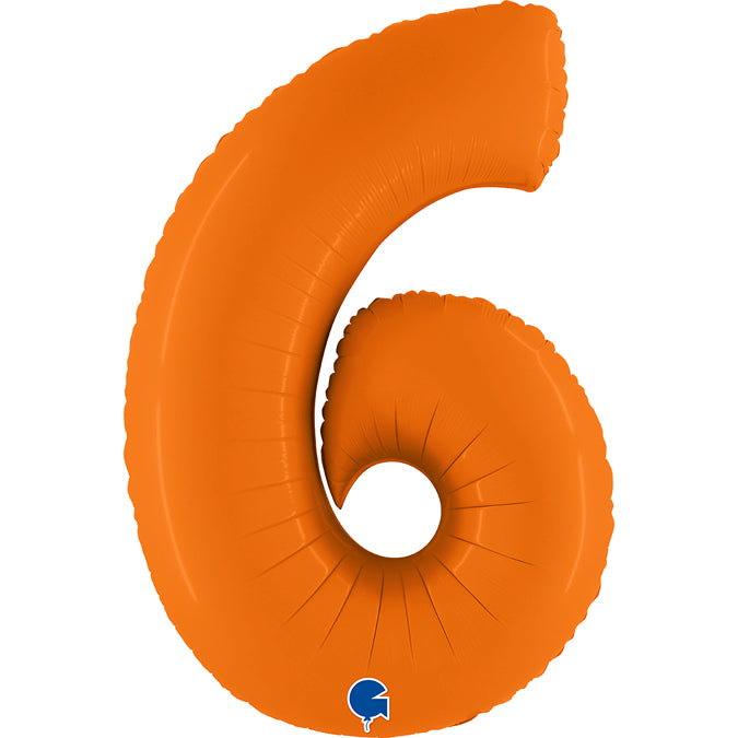 Grabo Matte Orange Foil Numbers 6