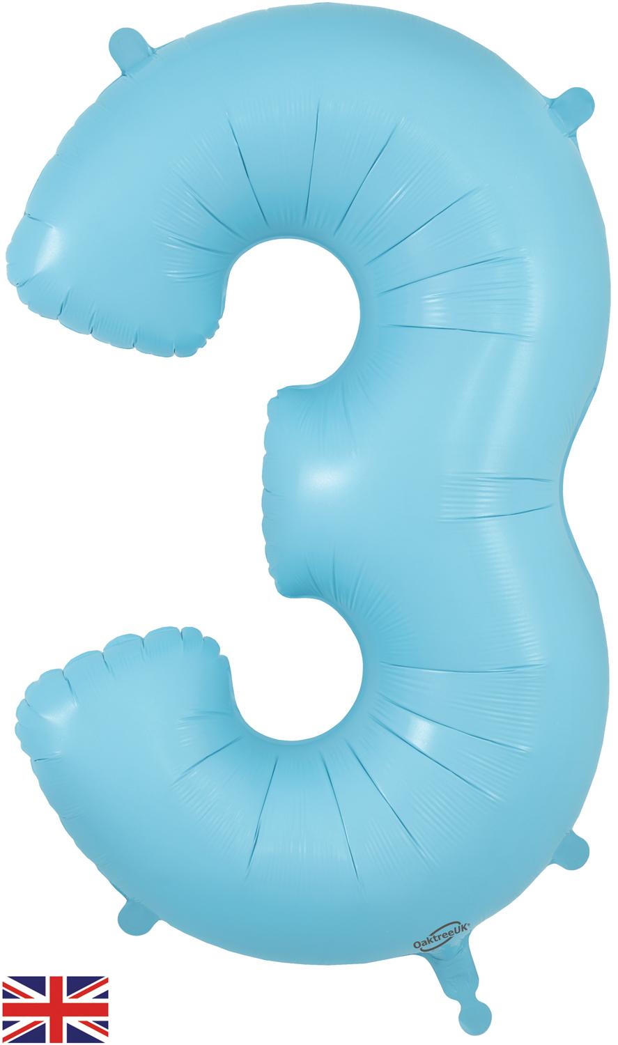 Oaktree Matte Blue Foil Numbers 3