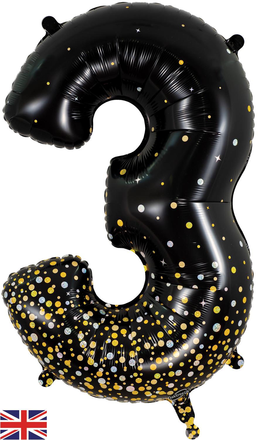 Oaktree Sparkling Fizz Black Gold Foil Numbers 3