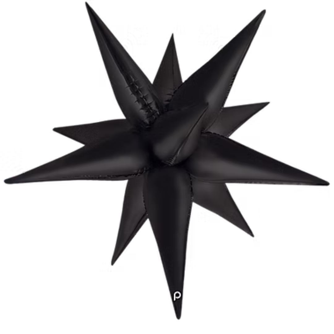 Prima Black Satin Starburst