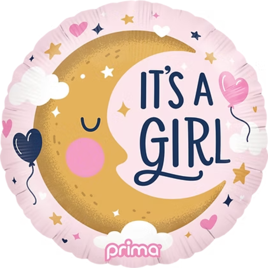 Prima It's A Girl Moon Round