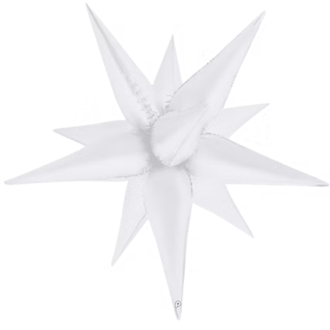 Prima White Satin Starburst