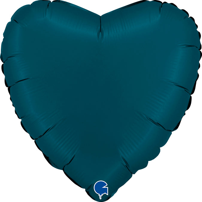 Grabo Satin Petrol Blue Heart Foil