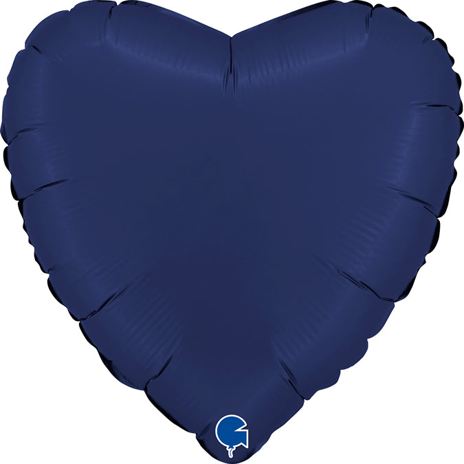 Grabo Satin Navy Blue Heart Foil