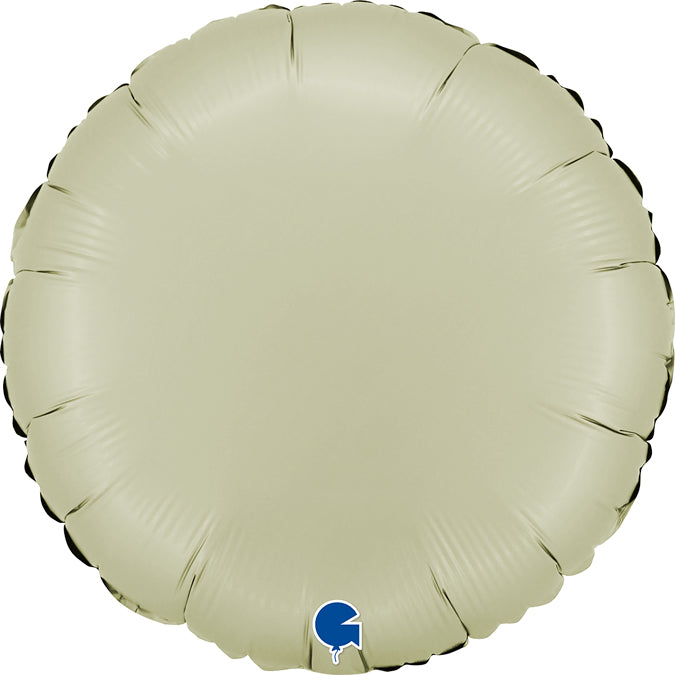 Grabo Satin Olive Green Round Foil