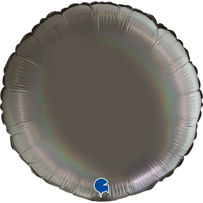Grabo Holographic Platinum Grey Round Foil