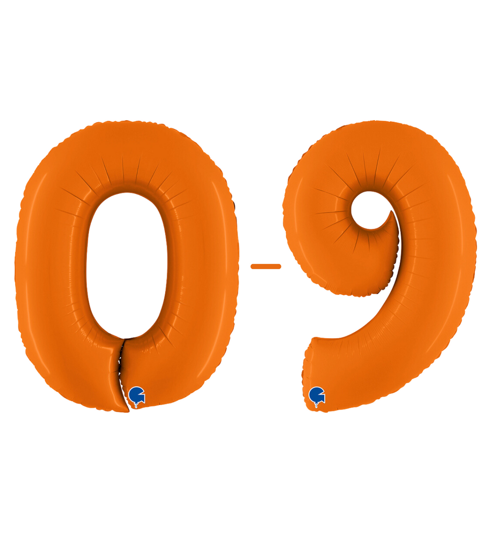 Grabo Matte Orange Foil Numbers 0-9