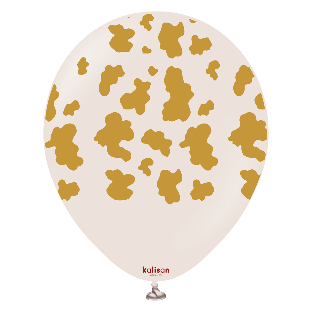Kalisan Safari Cow - Retro White Sand (Gold)