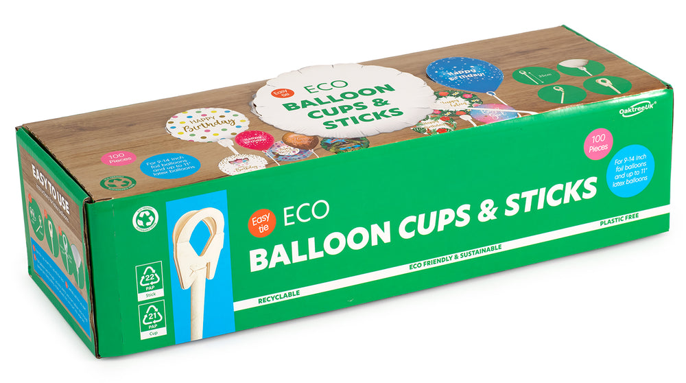 Eco Balloon Stick and Holders (100)