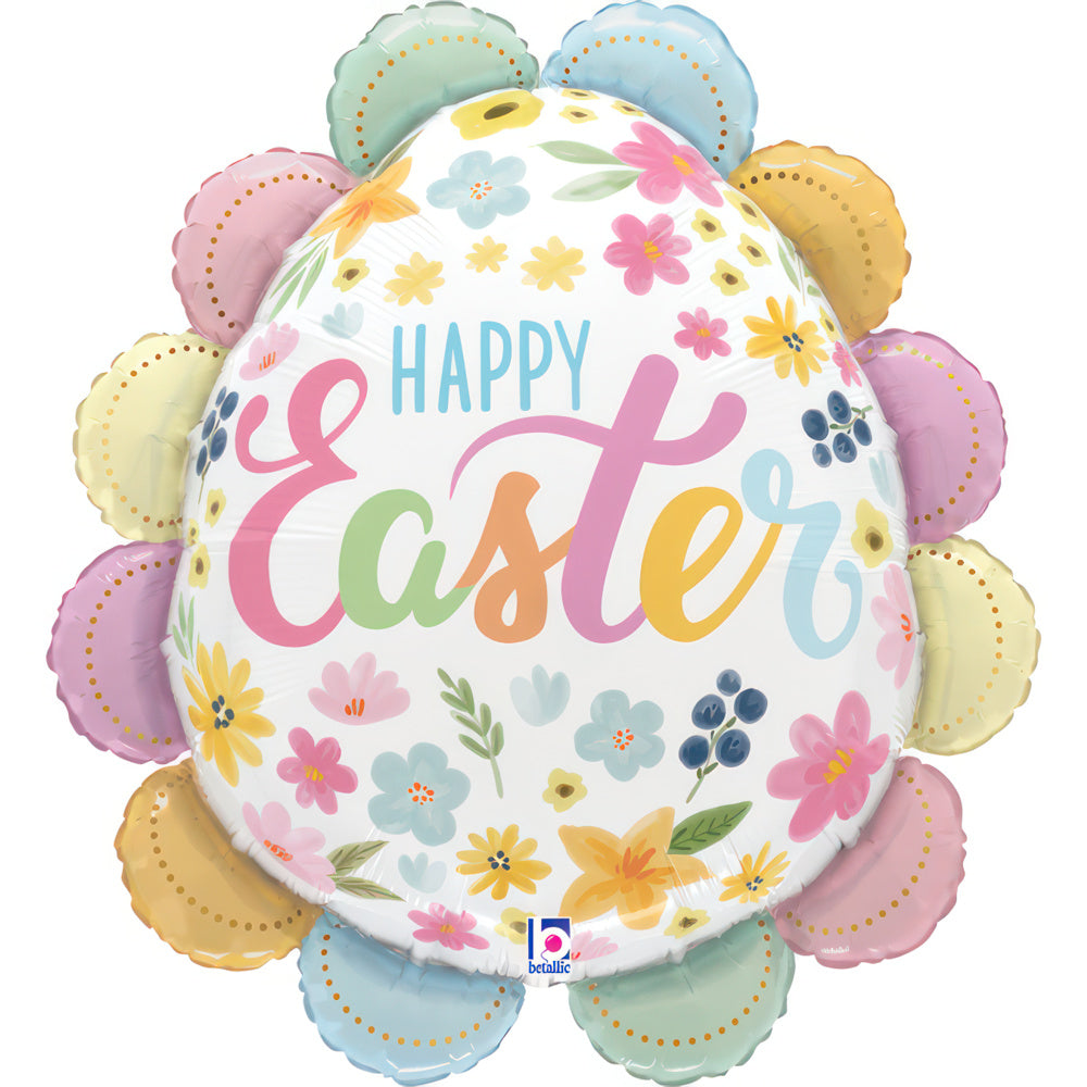 Betallic Ruffled Floral Easter Egg Foil