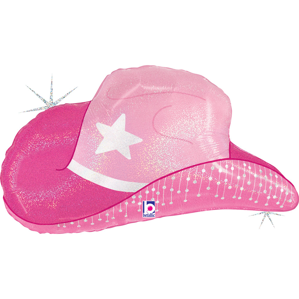 Betallic Pink Cowgirl Hat Foil