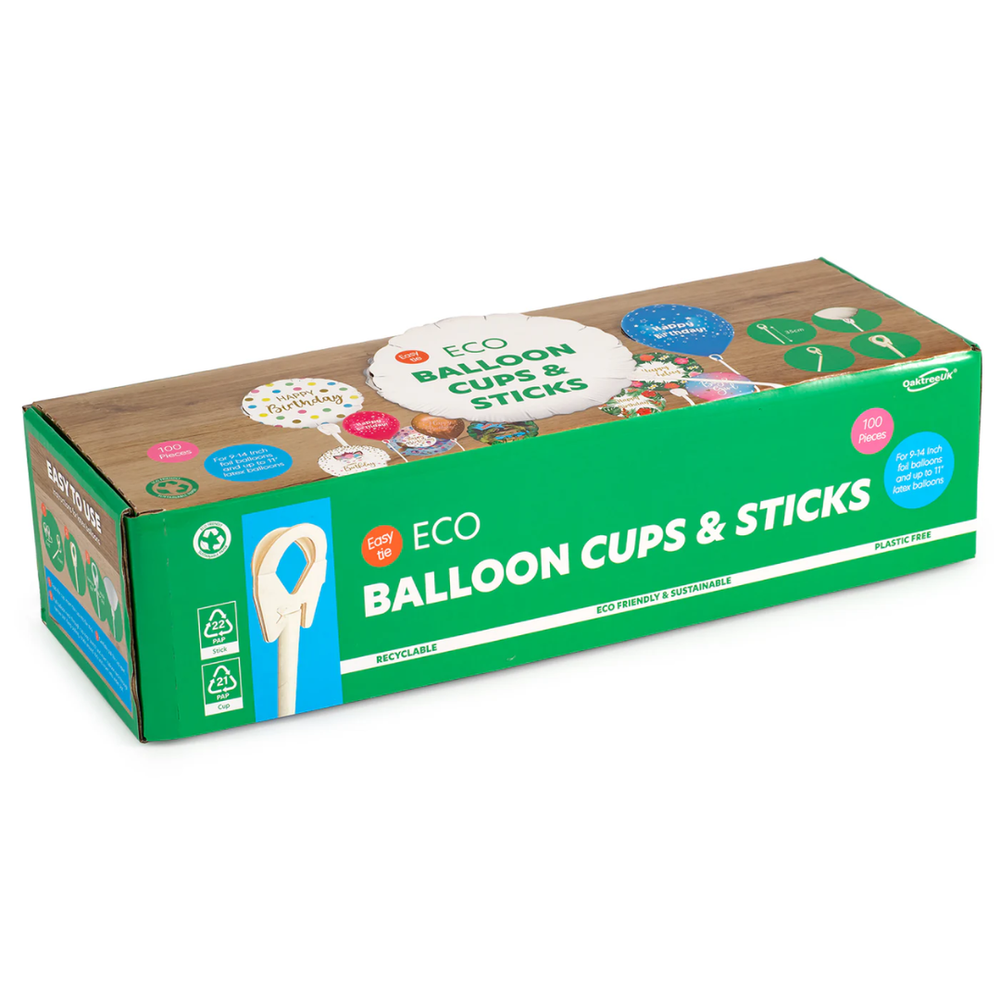 Eco Balloon Stick and Holders (100)