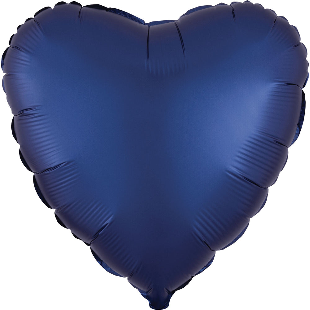 Anagram Navy Heart Satin Luxe Standard HX Foil