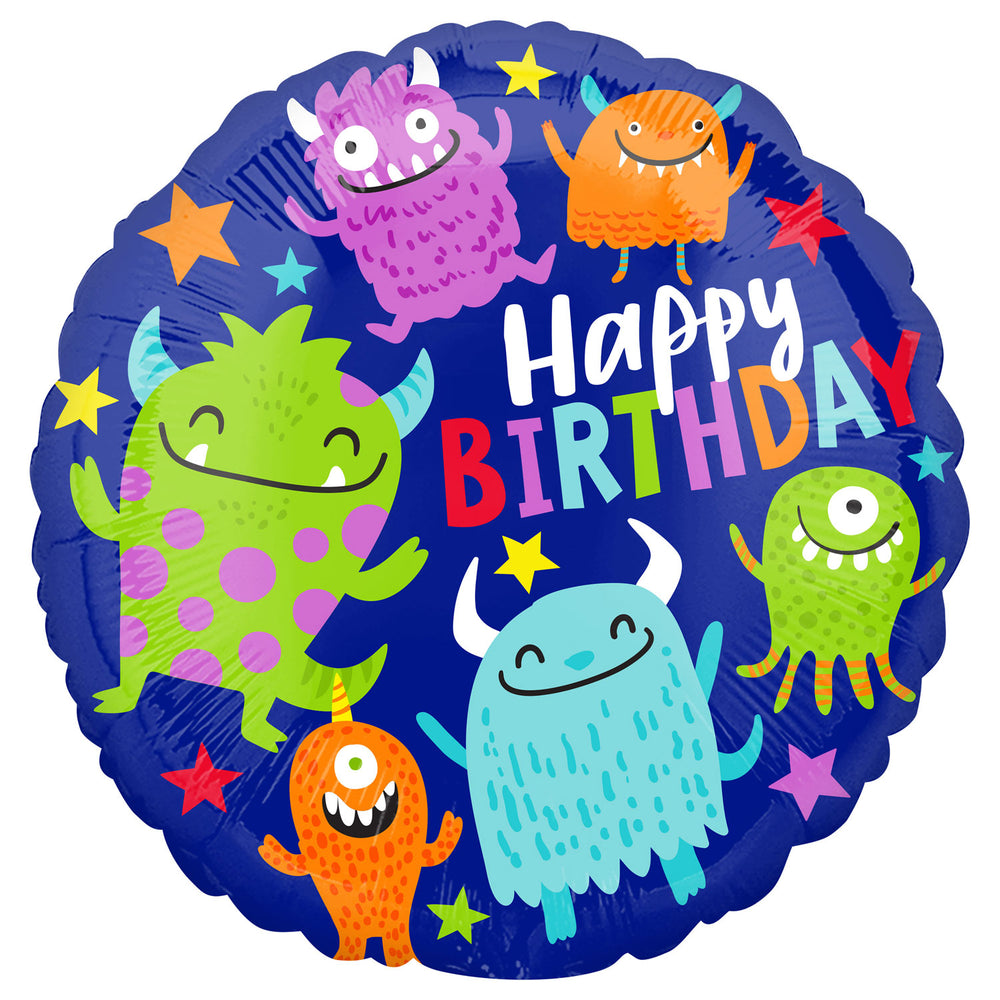 Anagram Happy Little Monsters Birthday Standard HX Foil