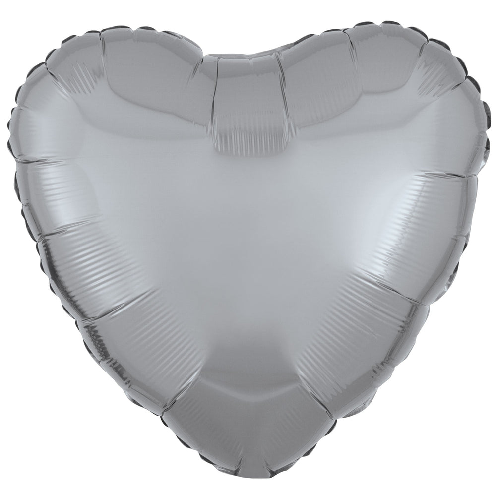 Amscan Metallic Silver Heart Foil