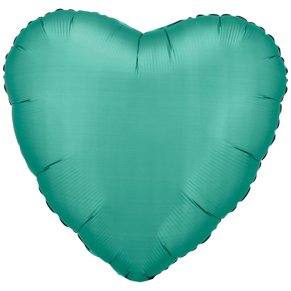 Amscan Silk Lustre Jade Green Heart Foil