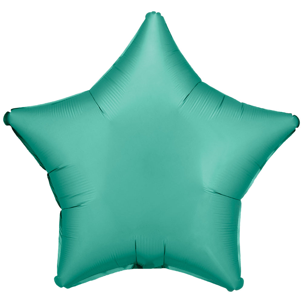 Amscan Silk Lustre Jade Green Star Foil
