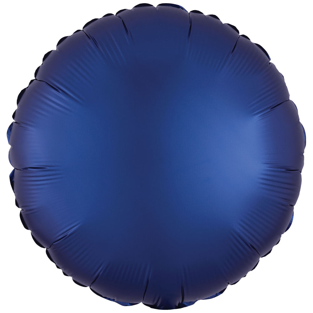 Amscan Silk Lustre Navy Blue Circle Foil
