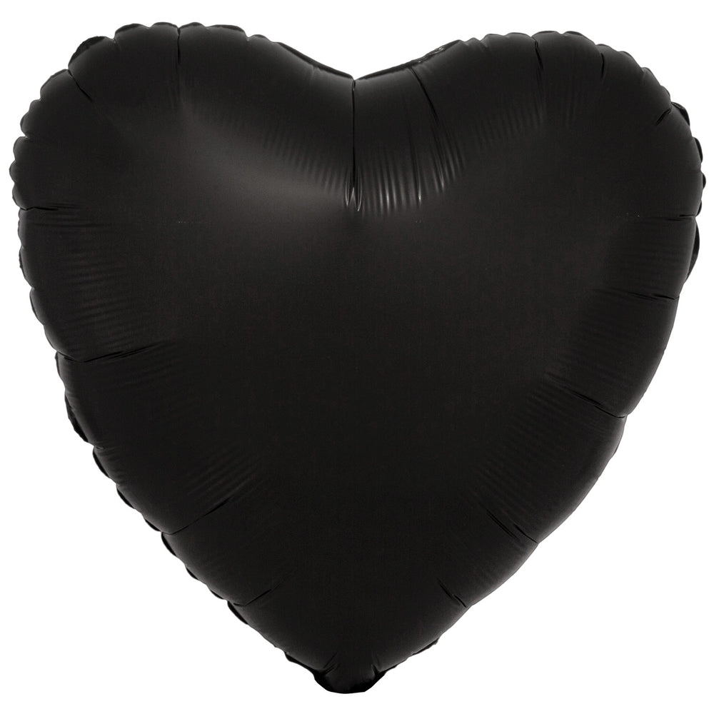 Amscan Silk Lustre Black Heart Foil