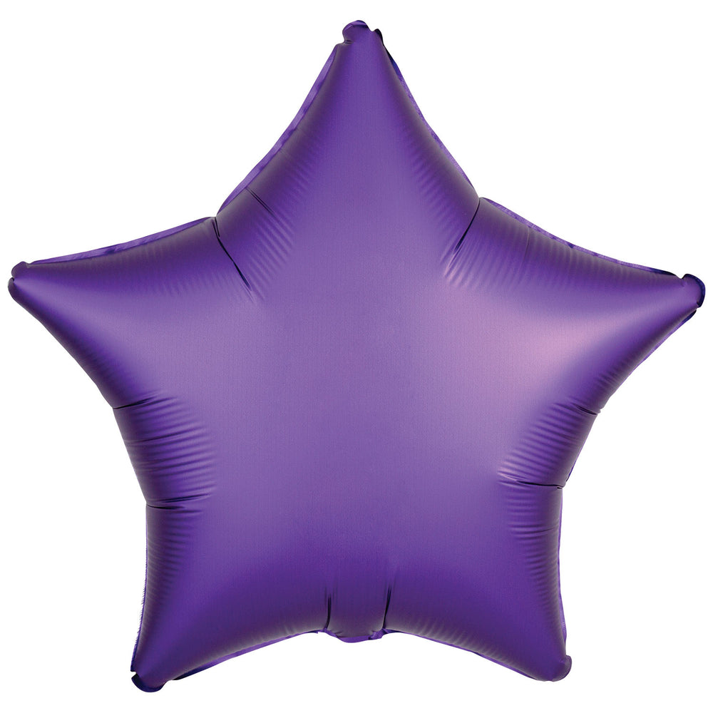 Amscan Silk Lustre Purple Star Foil