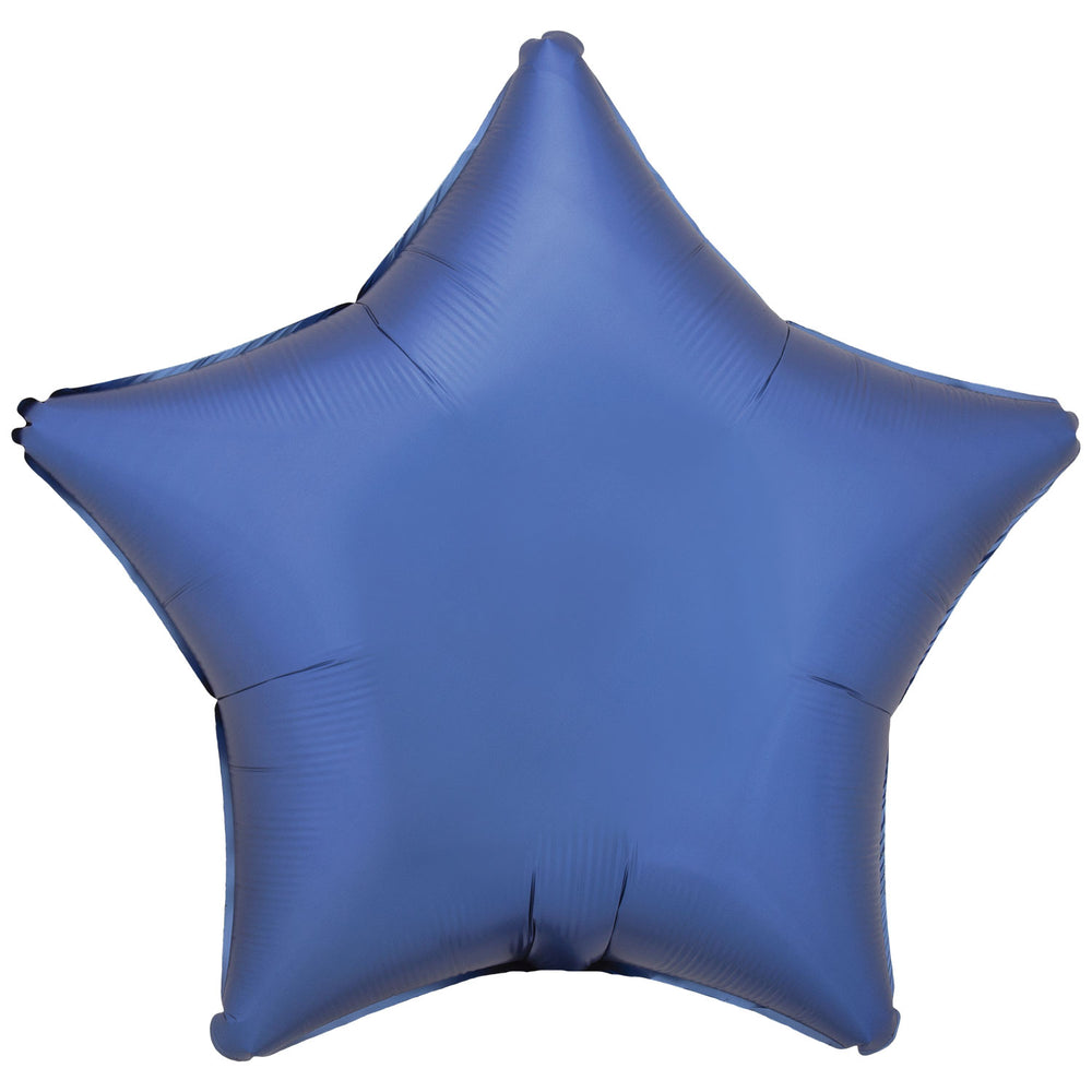 Amscan Silk Lustre Azure Blue Star Foil