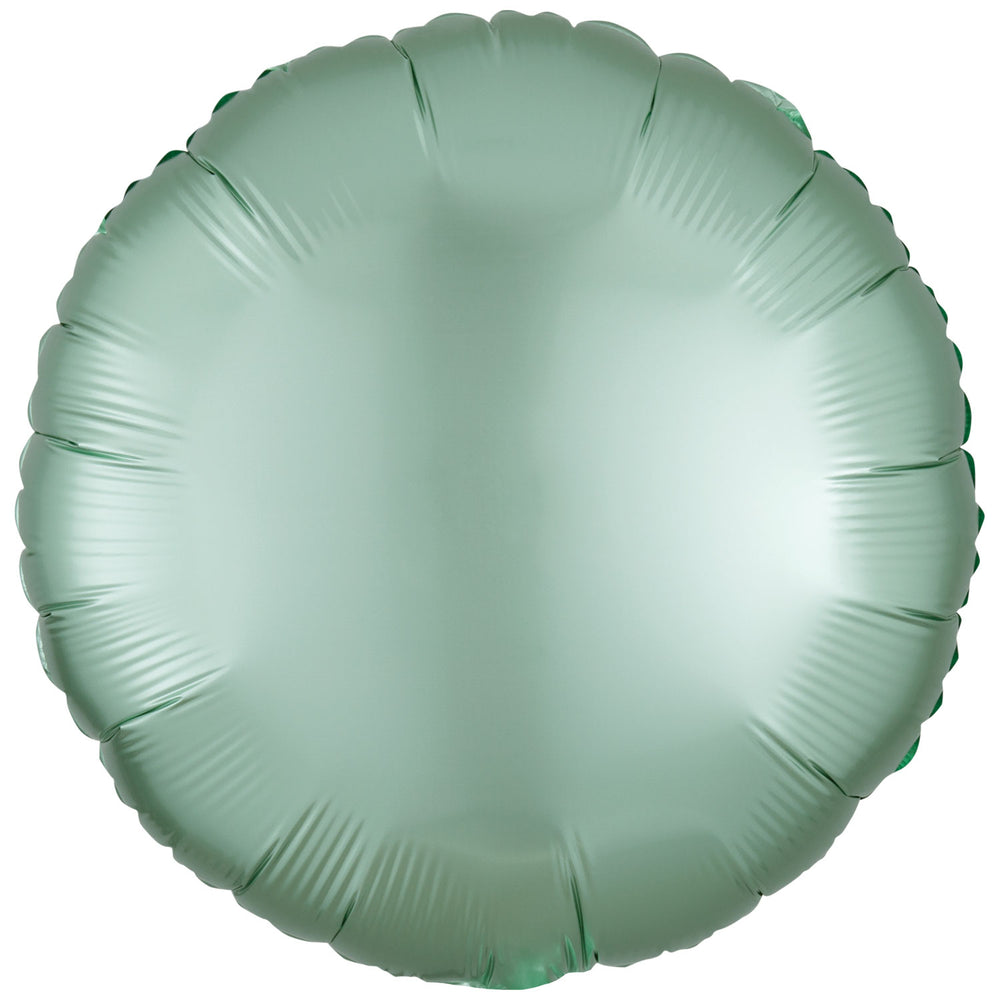 Amscan Silk Lustre Mint Green Circle Foil