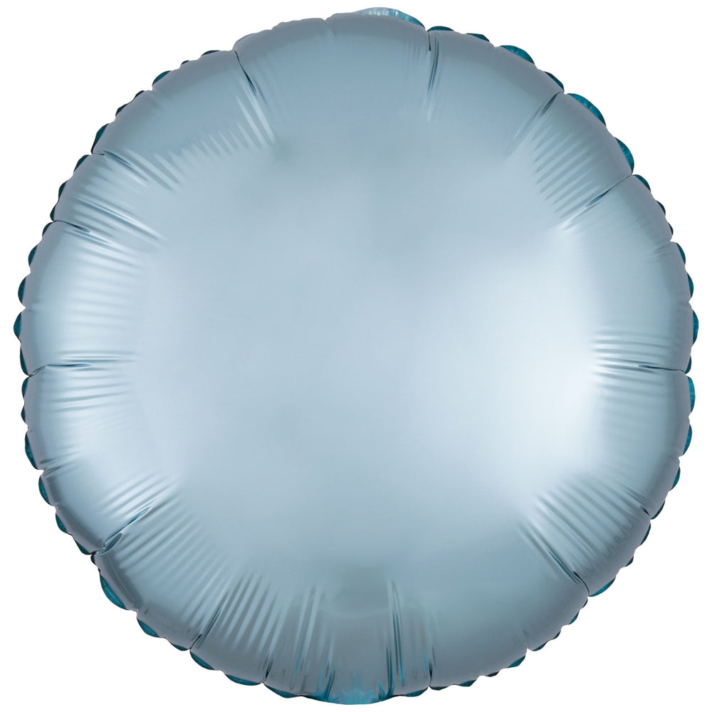 Amscan Silk Lustre Pastel Blue Circle Foil