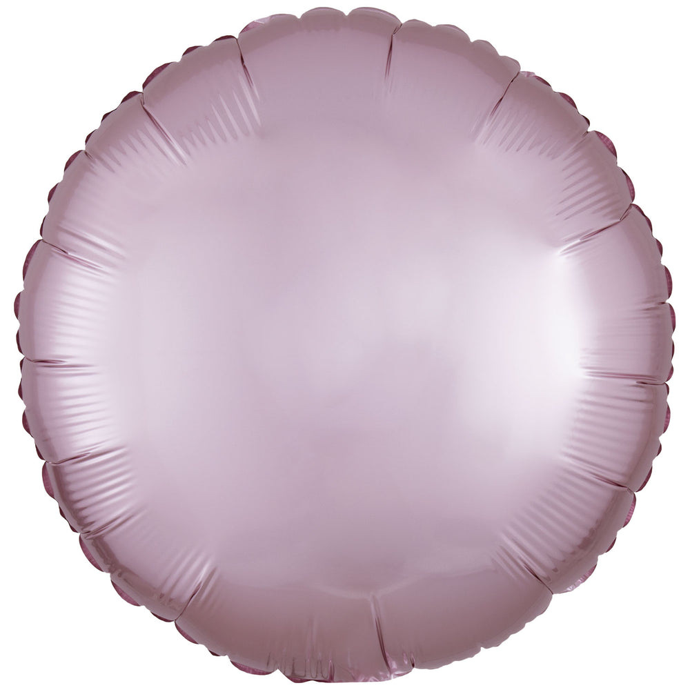 Amscan Silk Lustre Pastel Pink Circle Foil