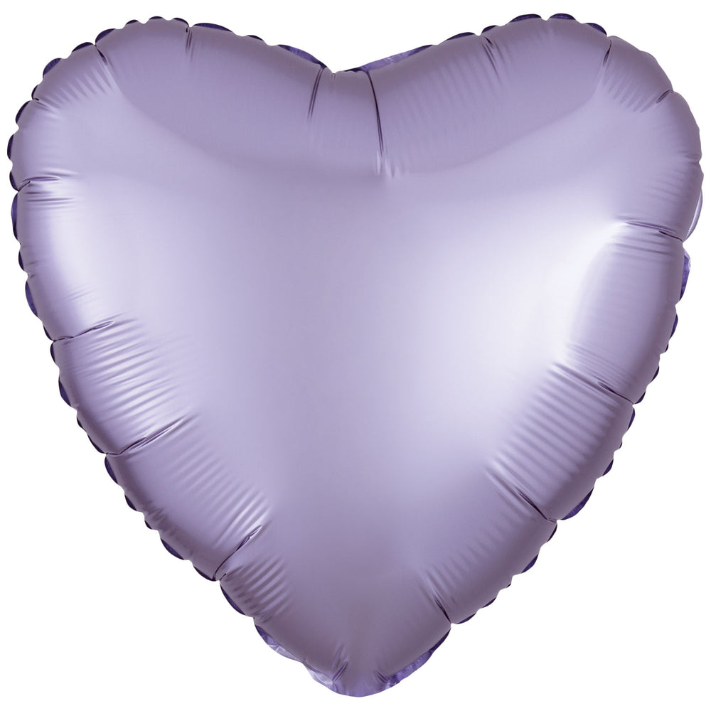 Amscan Silk Lustre Pastel Lilac Heart Foil