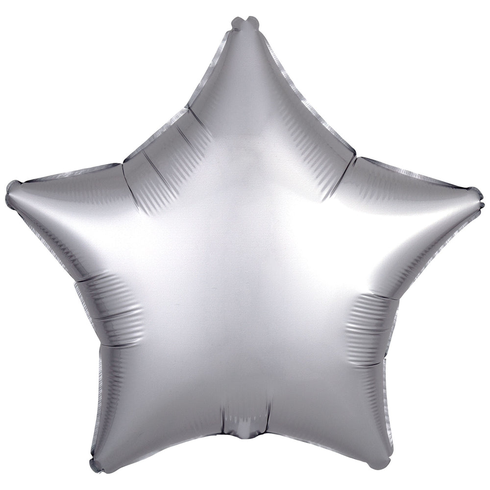 Amscan Silk Lustre Silver Star Foil