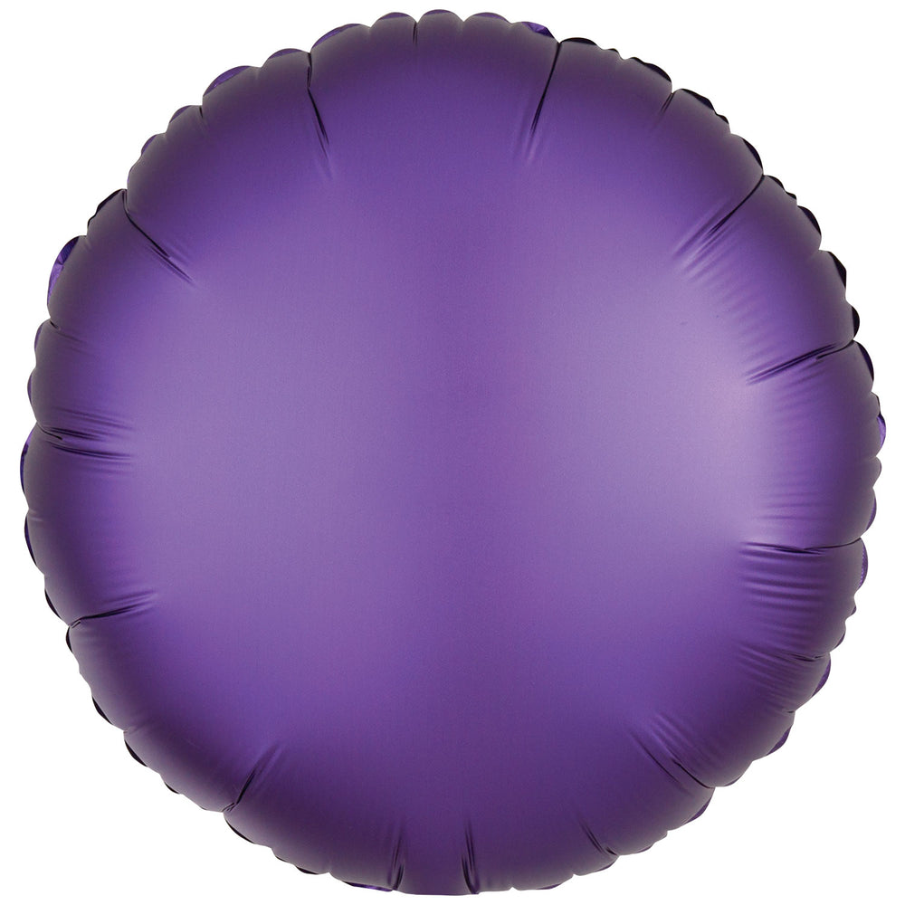 Amscan Silk Lustre Purple Circle Foil