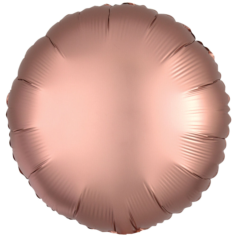 Amscan Silk Lustre Rose Copper Circle Foil