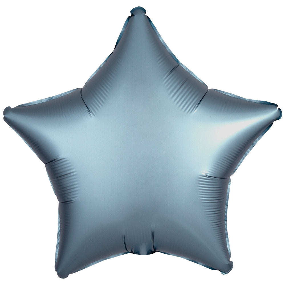Amscan Silk Lustre Steel Blue Star Foil