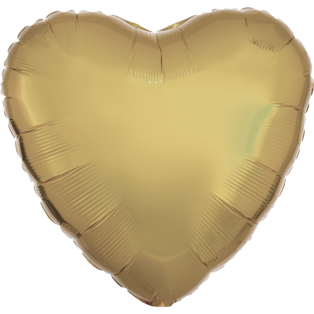 Amscan Metallic White Gold Heart Foil
