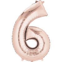Anagram SuperShape Anagram Rose Gold Foil Numbers 6