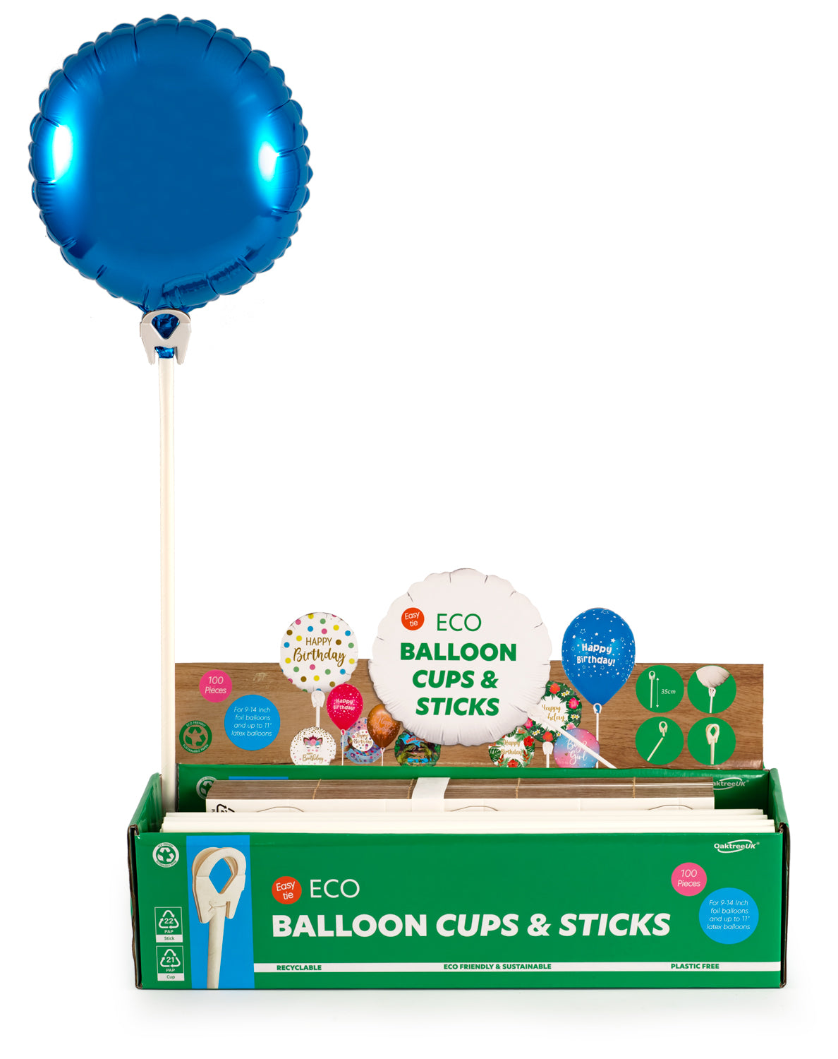 Eco Balloon Stick and Holders (100)