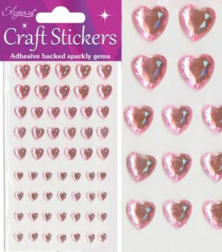 Eleganza Diamante Heart Stickers
