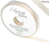 Eleganza Double Faced Satin Ribbon - Cream