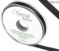 Eleganza Double Faced Satin Ribbon - black